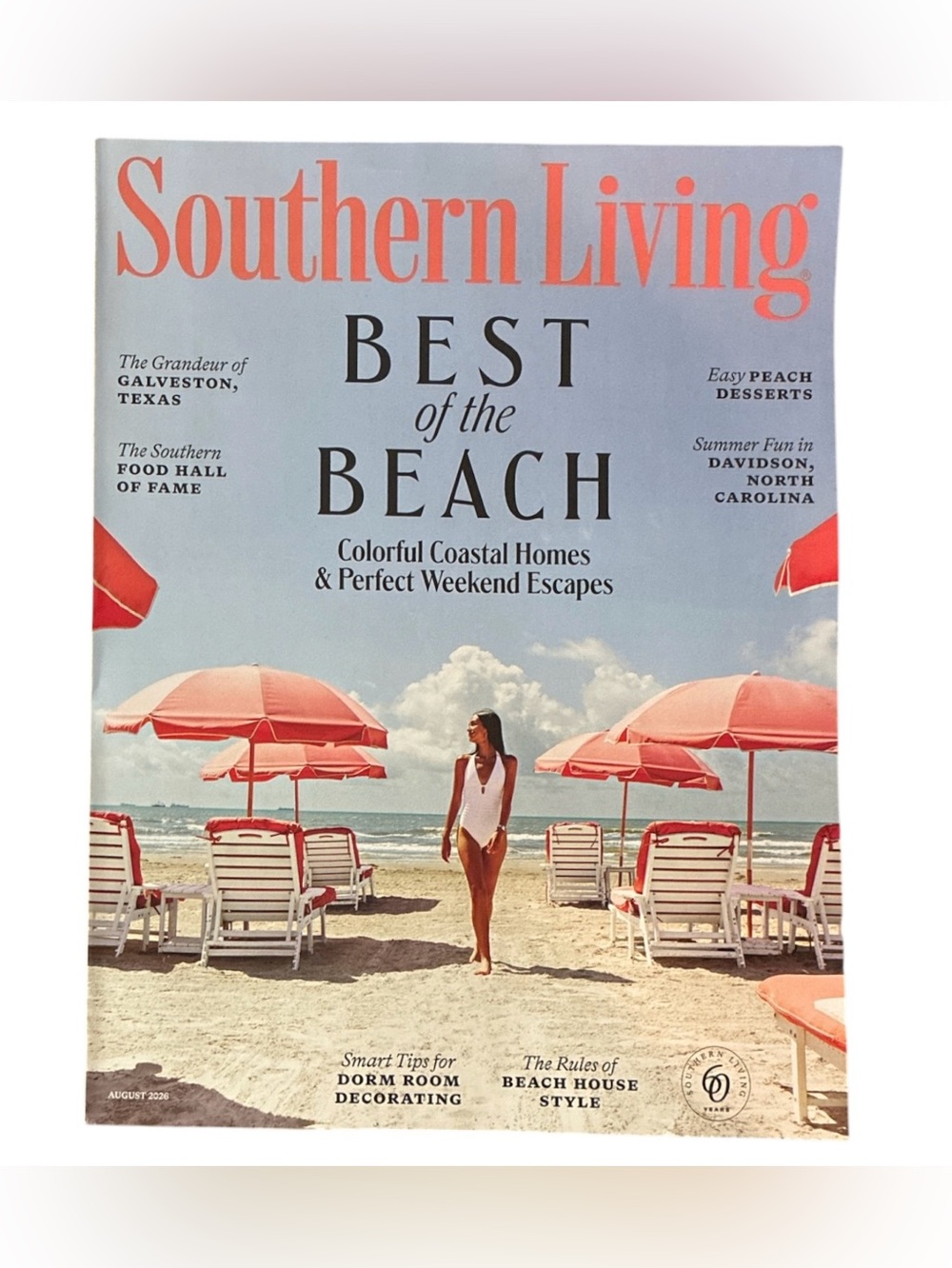 Southern Living Magazine August 2026 Best Of The Beach Galveston Texas Food Hall